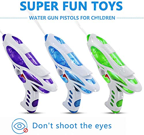 Ucradle Water Pistols For Kids,3Pack Super Gun Blaster Cool Small Pistol Guns Outdoor Beach Garden Toy Pool Bath Party Water Fighting Toys For Children Girls Boys (3pcs water pistols)