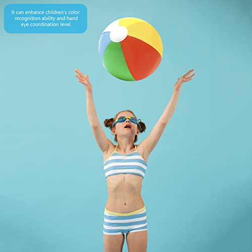 CHEERYMAGIC 2 Pcs Beach Balls, 12 Inches Inflatable Colorful Beach Ball Pool Float Balls Inflatable Beach Toys for Outdoor Activity Summer Seaside Party A6-CQCQ (Colour)