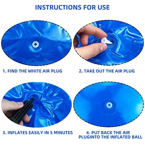 Ynanimery 2 Pack Hoppers Jumping Ball, 18.8 Inch Inflatable Bouncy Balls for Kids, Jumping Ball Activity Toy, Garden Games Indoor Outdoor Games Hopping Toys for Kids 3 Years Old and Up