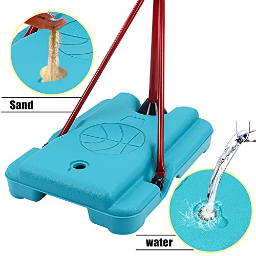 TONZE Kids Basketball Hoop and Stand Height Adjustable,Net and Ball Outdoor Indoor Mini Basketball Hoop Sport Play Set Toys for 4 5 6 7 Year Old Boys Girls(88cm/138cm/190cm)