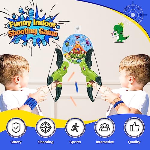 Toyzey Bow and Arrow Set Kids,Outdoor Toys for 3 4 5 6 7 8 Year Olds Boys Garden Toys for Kids Boys Toys Age 3-12 Archery Set for Kids Gifts for 3-12 for Year Olds Boys Dinosaur Toys for Boys Gifts