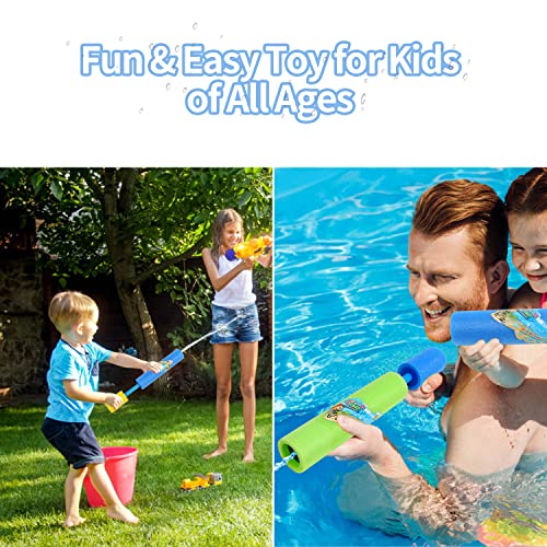 SULOLI 4 Pack Water Pistols for Kids Toddlers Outdoor Pool Beach Toys Foam Water Guns Summer Super Water Blaster Soaker Gun for Garden Outside Games