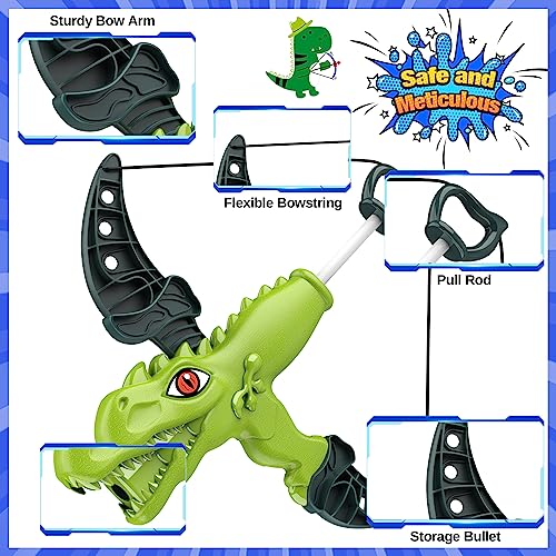 Toyzey Bow and Arrow Set Kids,Outdoor Toys for 3 4 5 6 7 8 Year Olds Boys Garden Toys for Kids Boys Toys Age 3-12 Archery Set for Kids Gifts for 3-12 for Year Olds Boys Dinosaur Toys for Boys Gifts