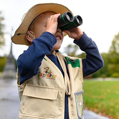 Cheerful Children Toys Kids Explorer Kit Bug Hunting Kit Explorer Costume includes Explorer Hat Cargo Vest for 3-7 year old boys girls Outdoor Backyard Safari Nature Zoo Keeper STEM Educational Toys