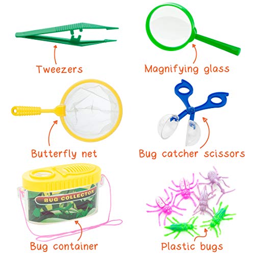Cheerful Children Toys Kids Explorer Kit Bug Hunting Kit Explorer Costume includes Explorer Hat Cargo Vest for 3-7 year old boys girls Outdoor Backyard Safari Nature Zoo Keeper STEM Educational Toys