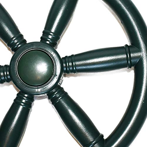 Garden Games Deluxe Ship's Steering Wheel for Garden Climbing Frames Playhouses Tree Houses (Green)