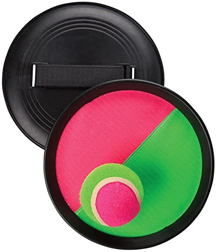 D.A.Y. Republic Toss and Catch Ball Set with Two Hook & Loop Paddle Discs and Tennis Ball, Fun Outdoors Garden & Beach Toy Game for the Whole Family (Beach Catch Game)