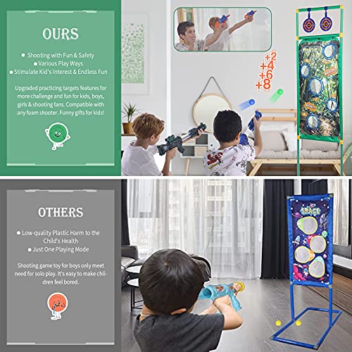 Welltin Shooting Games Toys for 5 6 7 8 9 10+ Year Old Boys Girls, Shooting Targets Christmas Xmas Gifts for Kids Gifts for 5-10+ Year Old Boys Girls Outdoor & Indoor Cool Toys Age 5-12 Nerf Toys Guns