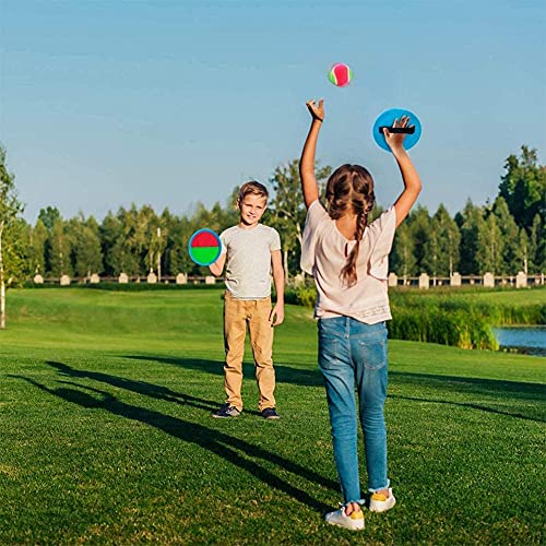 D.A.Y. Republic Toss and Catch Ball Set with Two Hook & Loop Paddle Discs and Tennis Ball, Fun Outdoors Garden & Beach Toy Game for the Whole Family (Beach Catch Game)