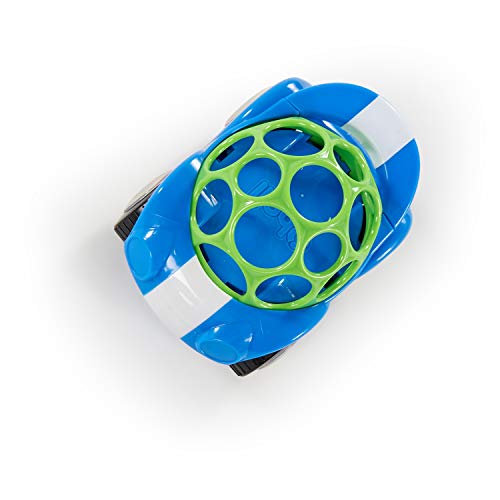 Bright Starts Oball Rattle & Roll Sports Race Car Toy Push and Go Vehicle, Easy Grasp, Ages 3 Months +, Blue