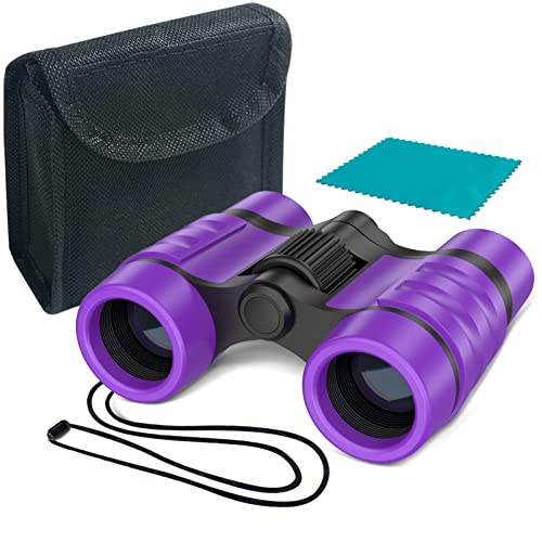 Binoculars for Kids Toys Gifts for Age 3, 4, 5, 6, 7, 8, 9, 10+ Years Old Boys Girls Kids Telescope Outdoor Toys for Sports and Outside Play, Bird Watching, Birthday Presents(Purple)