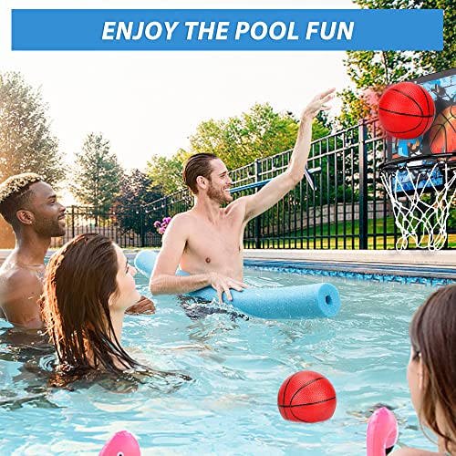 Mini Indoor Basketball Hoop Toy for Kids Adults, Over The Door Basketball Hoop With 4 Replacment Basketballs, Upgrade Thick Backboard Metal Rim Sport Game Toy for School Office Room Bedroom Pool