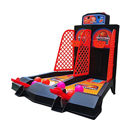 NUOBESTY Desktop Arcade Basketball Game Tabletop Basketball Shooting Game Mini Finger Basketball Toy Set for Kids Basketball Indoor Office Desk Fun Sports Toys