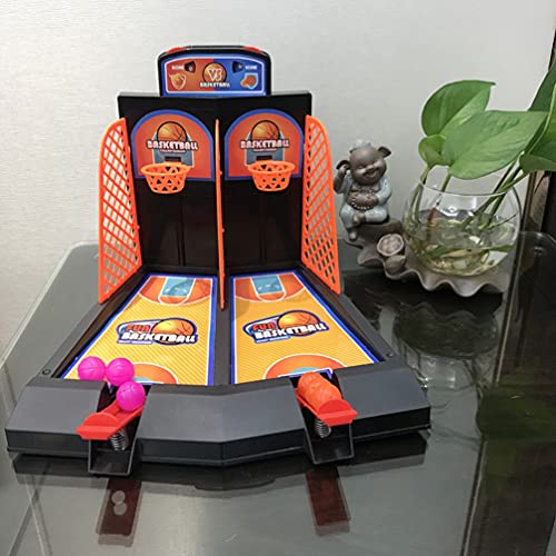 NUOBESTY Desktop Arcade Basketball Game Tabletop Basketball Shooting Game Mini Finger Basketball Toy Set for Kids Basketball Indoor Office Desk Fun Sports Toys