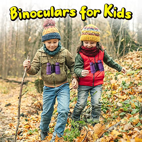 Binoculars for Kids Toys Gifts for Age 3, 4, 5, 6, 7, 8, 9, 10+ Years Old Boys Girls Kids Telescope Outdoor Toys for Sports and Outside Play, Bird Watching, Birthday Presents(Purple)