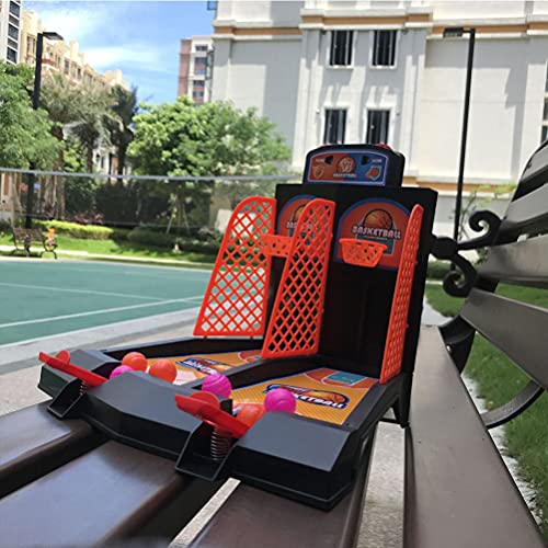NUOBESTY Desktop Arcade Basketball Game Tabletop Basketball Shooting Game Mini Finger Basketball Toy Set for Kids Basketball Indoor Office Desk Fun Sports Toys