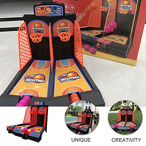 NUOBESTY Desktop Arcade Basketball Game Tabletop Basketball Shooting Game Mini Finger Basketball Toy Set for Kids Basketball Indoor Office Desk Fun Sports Toys