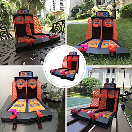 NUOBESTY Desktop Arcade Basketball Game Tabletop Basketball Shooting Game Mini Finger Basketball Toy Set for Kids Basketball Indoor Office Desk Fun Sports Toys
