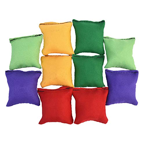 MYhose Nylon Bean Bags Nylon Bean Bags Fun Sports Outdoor Family Games Bean Bag Toss Carnival Toy 2 Pieces Color Random