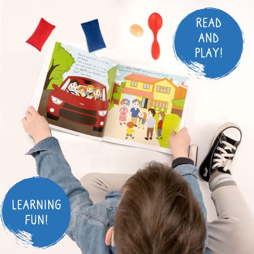 Max and Ivy enjoy Sports Day | Children’s Story Book and Sports Day Kit | Read and Play | Garden Games | Outdoor Toys | Kids Outdoor Games | Bean Bag Toss, Egg and Spoon Race, Sack Race & More