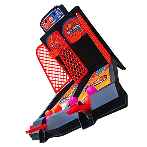 NUOBESTY Desktop Arcade Basketball Game Tabletop Basketball Shooting Game Mini Finger Basketball Toy Set for Kids Basketball Indoor Office Desk Fun Sports Toys