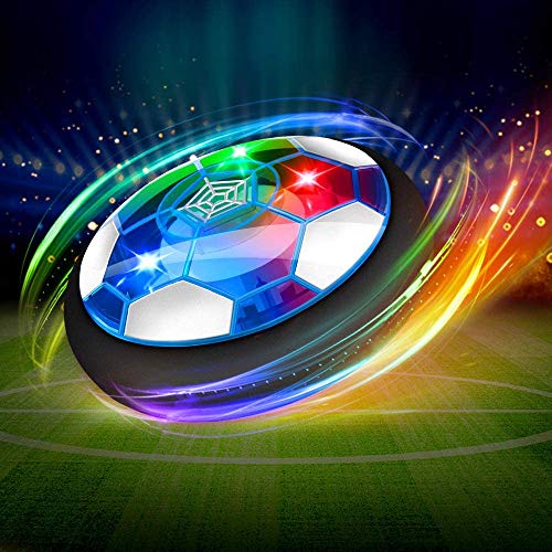 Rechargeable Air Power Football, Kids Hover Soccer Ball Toy Indoor with Soft Foam bumper & Led Lights, Sport Game Children Gadget Easter Birthday Gift/Present for Boys Girls Stocking Filler Xmas