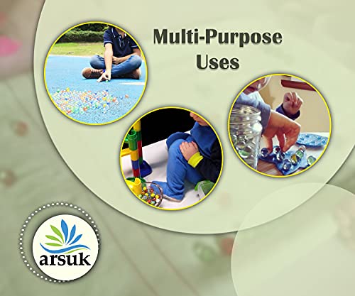 ARSUK Cat's Eye Marbles, Glass Marbles, Comes in a bag, Protection against damage, Sports Toys & Outdoor Games (160-170 Pcs, 955gm Approx.)