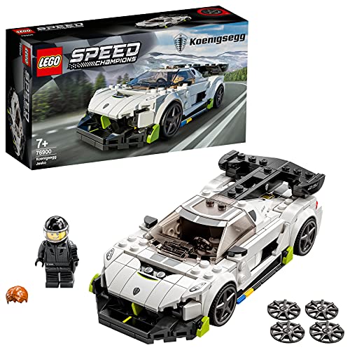 LEGO 76900 Speed Champions Koenigsegg Jesko Racing Sports Car Toy with Driver Minifigure, Racer Model Set for Kids for ages 7 year +