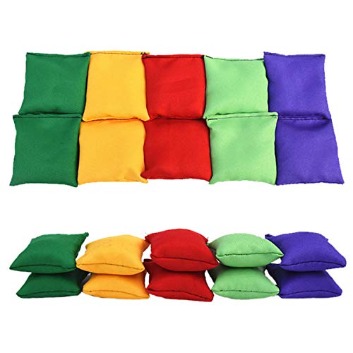 MYhose Nylon Bean Bags Nylon Bean Bags Fun Sports Outdoor Family Games Bean Bag Toss Carnival Toy 2 Pieces Color Random