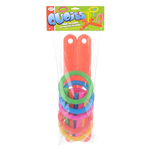 Toyrific Quoits Set, Plastic Ring Toss Game for Kids, Outdoor Games Set