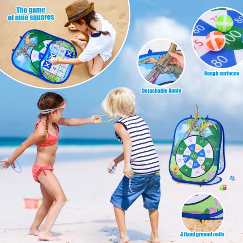 Toys for 3-10 Year Old Boys, Kids Dart Board Set Dinosaur Toys for Boys Outdoor Toys Garden Toys Gifts for 3-10 Year Old Boys Boys Toys Age 3-10 Kids Toys Party Games for Kids Outdoor Games for Kids