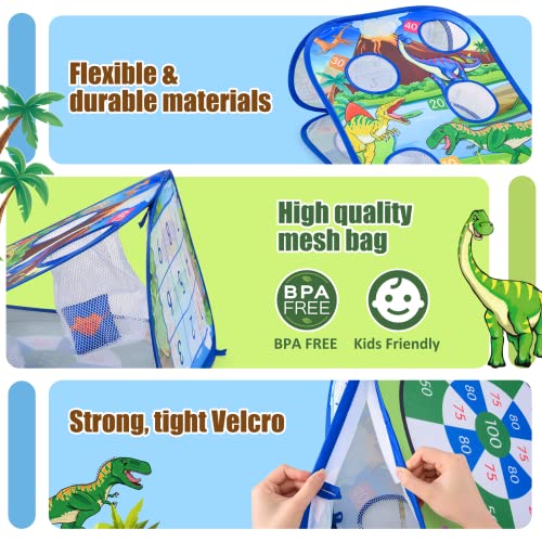 Toys for 3-10 Year Old Boys, Kids Dart Board Set Dinosaur Toys for Boys Outdoor Toys Garden Toys Gifts for 3-10 Year Old Boys Boys Toys Age 3-10 Kids Toys Party Games for Kids Outdoor Games for Kids