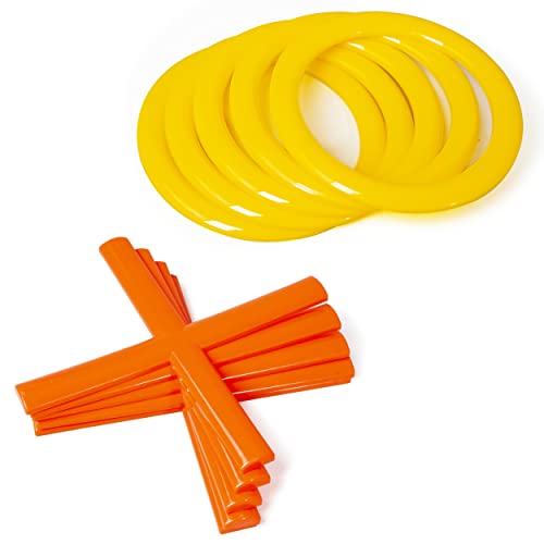 abeec Jumbo 2-In-1 Outdoor Games – Giant Board Games - Garden Games For Kids - Kids Garden Games Includes Snakes & Ladders and Noughts & Crosses Boards