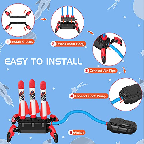 Cocopa Foam Rocket Launcher Kids Age 5 6 7 8+, Fun Outdoor Garden Games for Children Christmas Xmas Gift Toys for Boys & Girls