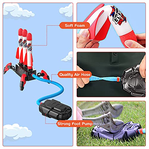 Cocopa Foam Rocket Launcher Kids Age 5 6 7 8+, Fun Outdoor Garden Games for Children Christmas Xmas Gift Toys for Boys & Girls