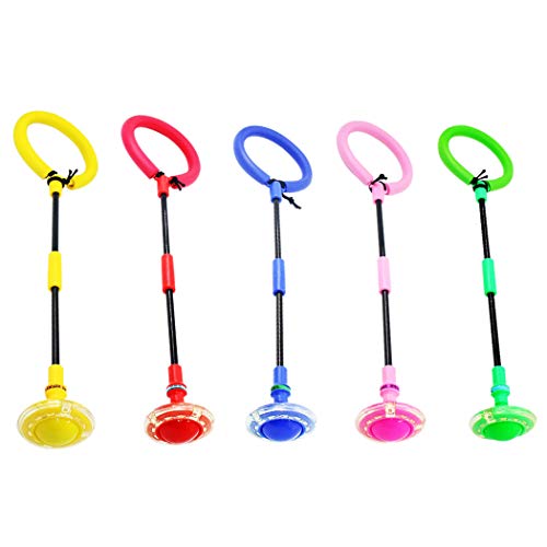 Joyibay Skip Ball Creative Foldable Flashing Swing Ball Sports Toy Fitness Toy for Kids