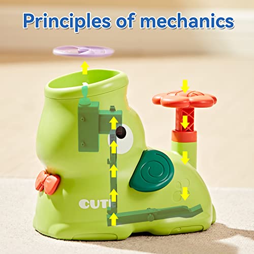 YYDeek Outdoor Toys for Kids Ages 3-5, Flying Disc Launcher Toy for Girls Age 3, Flying Saucer Toy with 8 Dics, Outdoor and Indoor Interactive Toys for Pets and Children