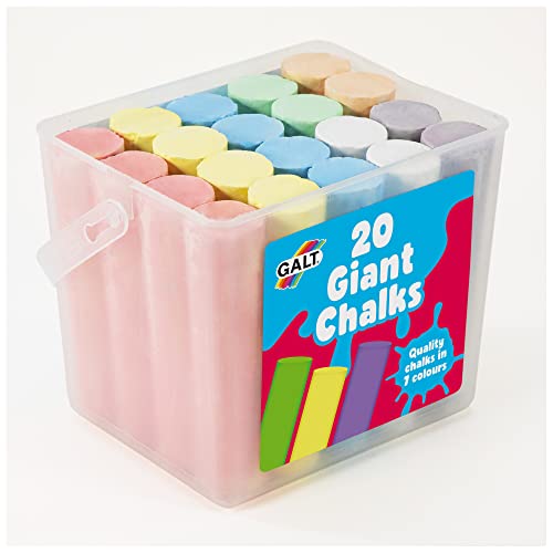 Galt Toys, 20 Giant Chalks, Pavement Chalk for Kids, Ages 3 Years Plus