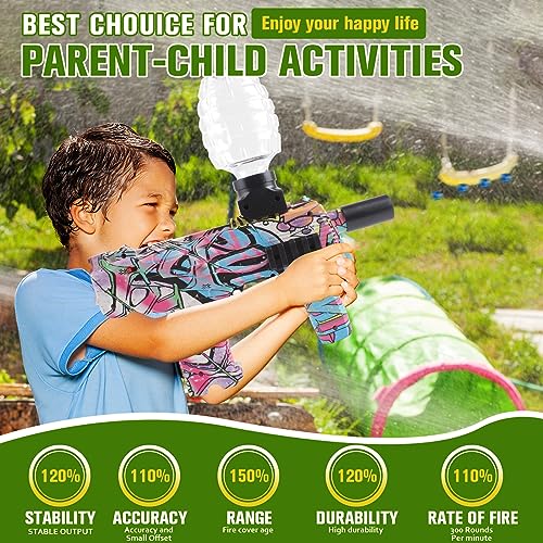 Gel Ball Blaster with Goggles and 50000 Bullets , Electric Gel Blasters Toy for Outdoor Sports and Team Fighting Games, Suitable for teens and adults Aged 12+ (pink)