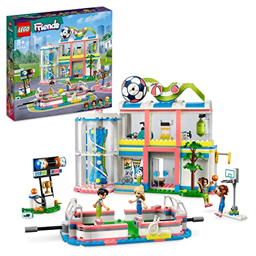LEGO 41744 Friends Sports Centre Building Toy with Football, Basketball and Tennis Games To Play plus Climbing Wall and 4 Mini-Dolls, Heartlake City Gift for Kids Age 8 Plus