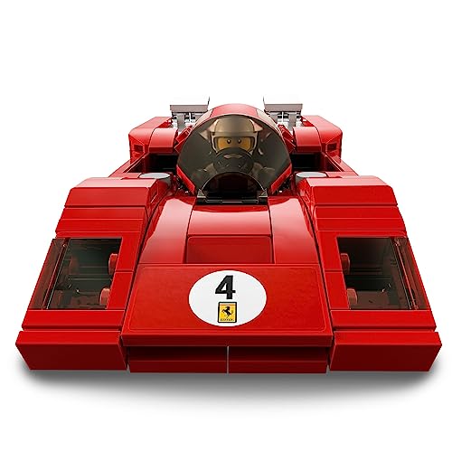 LEGO 76906 Speed Champions 1970 Ferrari 512 M Sports Red Race Car Toy, Collectible Model Building Set with Racing Driver Minifigure