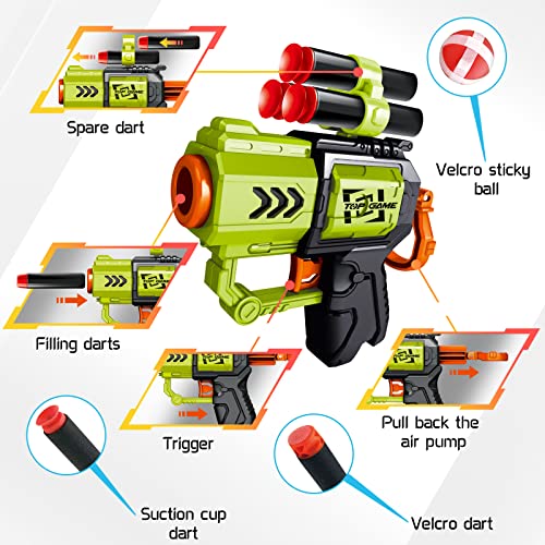 KADAYAYA Kids Dart Board Playset Toy Foam Blaster Shooting Target Sticky Balls Dartboard Sport Toy Indoor Outdoor Party Games Toys Gifts for Boys Girls Age 5 6 7 8 9 10+ Tears Old