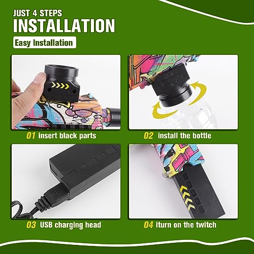 Gel Ball Blaster with Goggles and 50000 Bullets , Electric Gel Blasters Toy for Outdoor Sports and Team Fighting Games, Suitable for teens and adults Aged 12+ (pink)