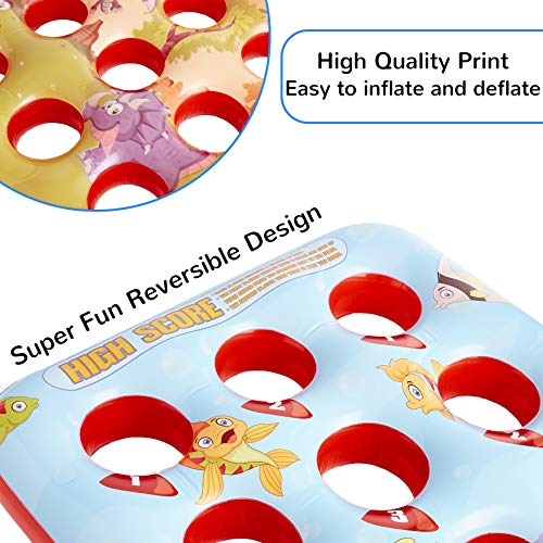 KreativeKraft Target Ball Inflatable Game for Children Party Outdoor Summer Games for Boy Girl 3 in a Row Inflatables Garden Toy