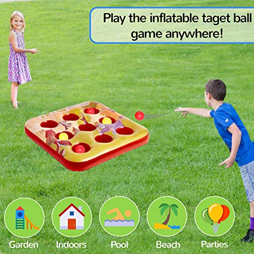 KreativeKraft Target Ball Inflatable Game for Children Party Outdoor Summer Games for Boy Girl 3 in a Row Inflatables Garden Toy