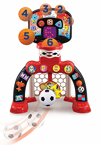 VTech 3-in-1 Sports Centre, Baby Interactive Toy with Colours and Sounds, Educational Games for Kids, Learning Toys with Role-Play, Suitable for Baby Boys and Girls from 12 to 36 Months (Red/Black)