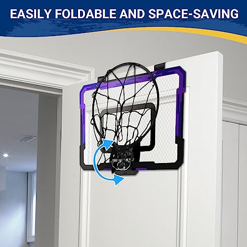 Kiztoys Basketball Hoop for Kids, Indoor Hoop Wall Mounted Basketball Toy with 3 Balls, Net and Pump Indoor Outdoor Sport Toy Set for Kids
