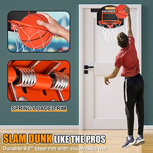 DX DA XIN Mini Basketball Hoop for Kids, Moving Backboard Basketball Gift for Boys Indoor Shooting Ball Game Bedroom Door Sport Toys Birthday for 3 4 5 6 7 Old Children