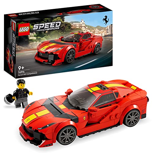 LEGO 76914 Speed Champions Ferrari 812 Competizione, Sports Car Toy Model Building Kit, 2023 Series, Collectible Race Vehicle Set
