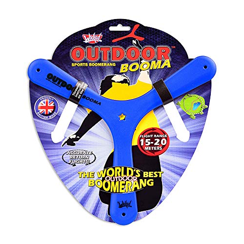 Wicked Outdoor Booma | Classic Sports Boomerang from Wicked Vision | Advanced Tri-Blade Design for Stable, Accurate Return Flight | 15-20 Metre Flight Range